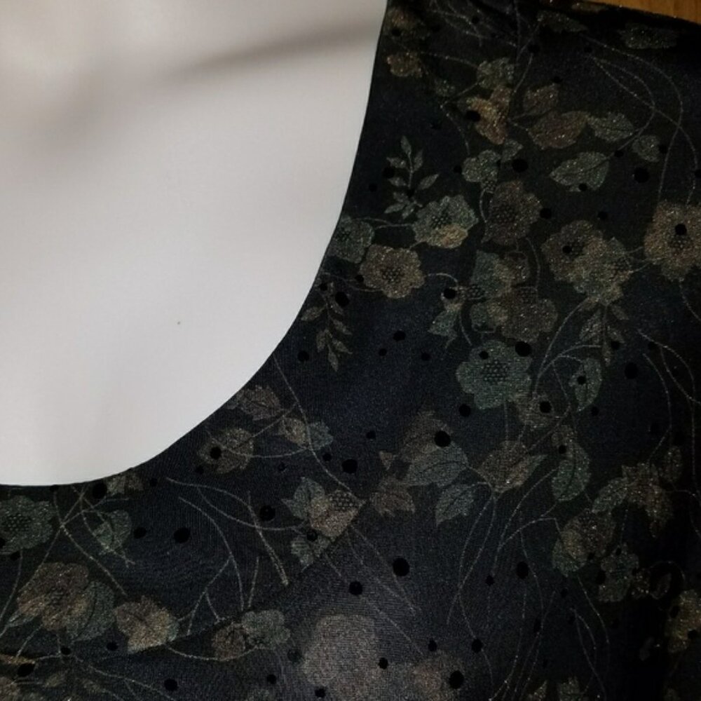 Dressy blouse in browns with beads Size 2X - Picture 2 of 5